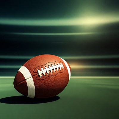 Football on Green Field