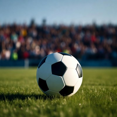 Soccer Ball on Grass Field