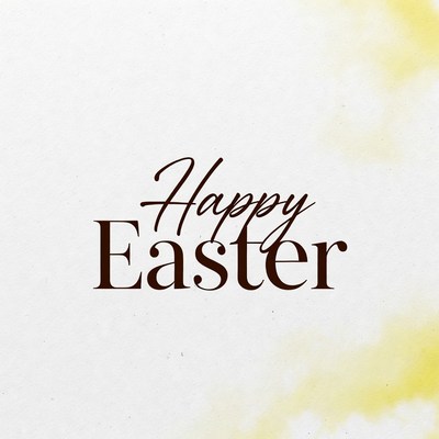 Happy Easter Text Illustration