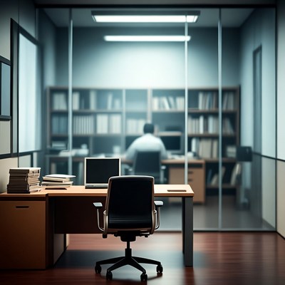 Man working at office desk