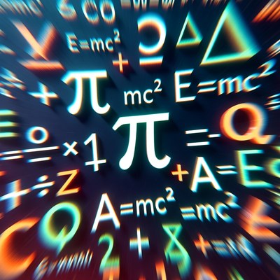 Swirling Math Symbols Background