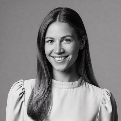 Smiling woman in blouse