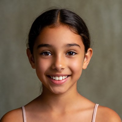 Smiling young girl close-up
