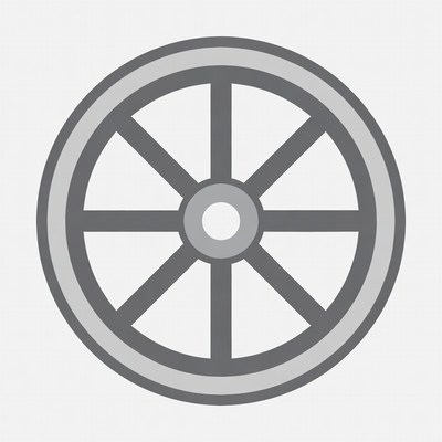 Gray Steering Wheel Icon