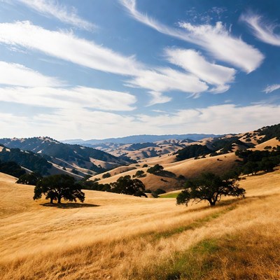Golden Rolling Hills Landscape