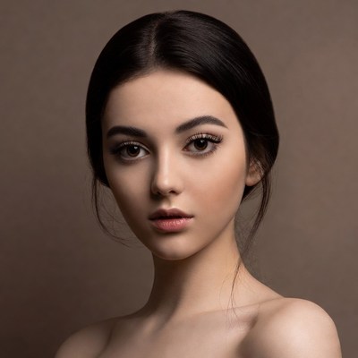 Beautiful woman with dark hair