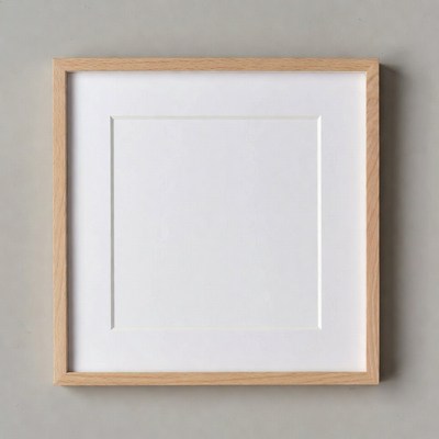 Oak Wood Frame with Blank Mat