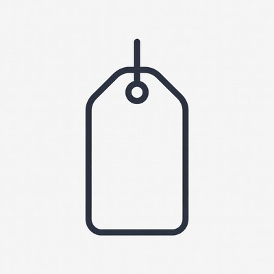 Blank price tag icon