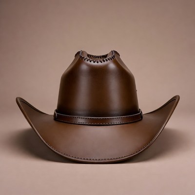 Brown cowboy hat isolated
