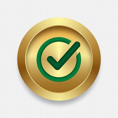 Gold Check Mark Icon