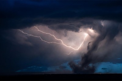 Lightning Storm Over Dark Plains