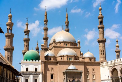 Grand Mosque with Minarets and Domes