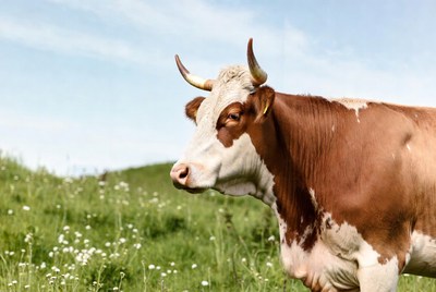 Holstein Cow in Green Meadow