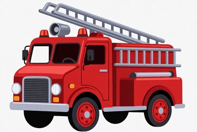 Red Fire Truck Illustration