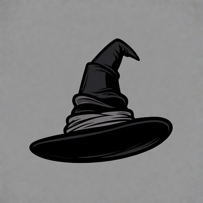 Black Witch Hat Illustration