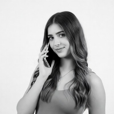 Young woman talking on phone