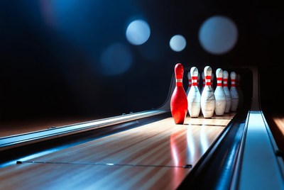 Bowling Pins on Lane