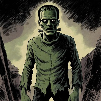Frankenstein Monster Illustration
