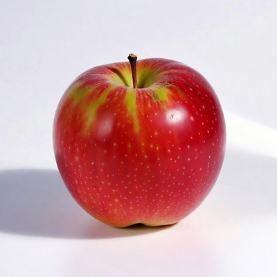 Red apple on white background