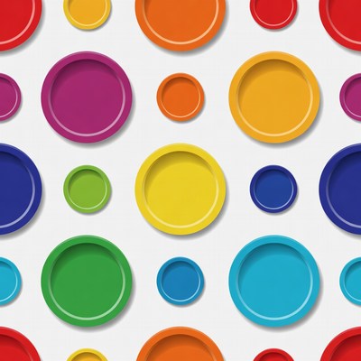 Colorful Plastic Plates Pattern