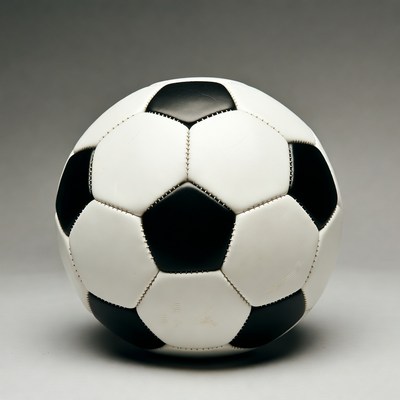 Soccer Ball on Gray Background