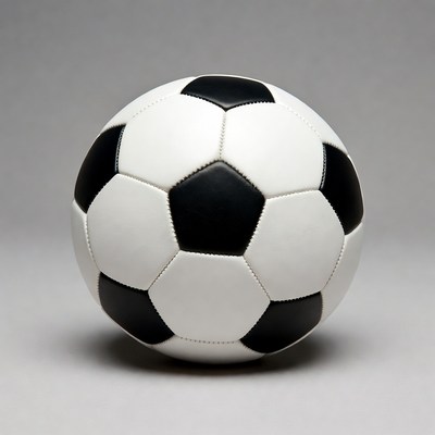 Soccer Ball on Gray Background