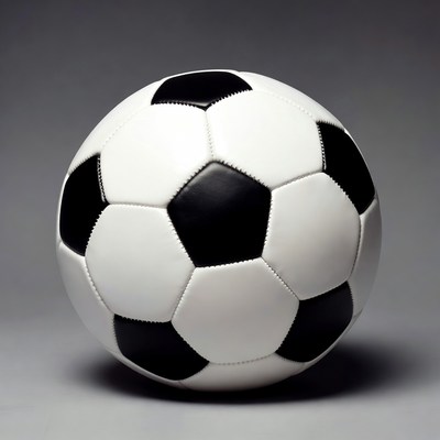 Black and white soccer ball