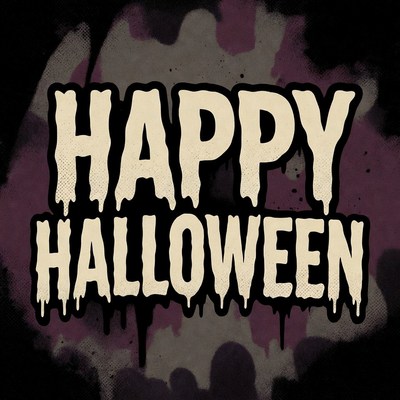 Happy Halloween Text Graphic