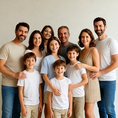 Happy Multi-Generational Family Portrait