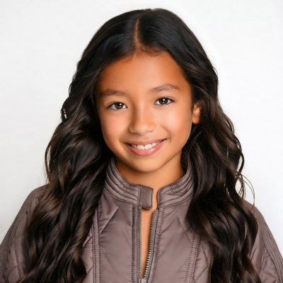 Smiling Asian girl in jacket