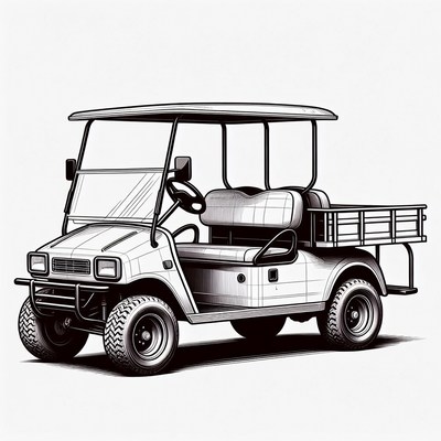 Golf Cart with Utility Bed