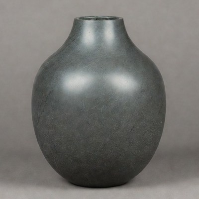 Matte Black Ceramic Vase
