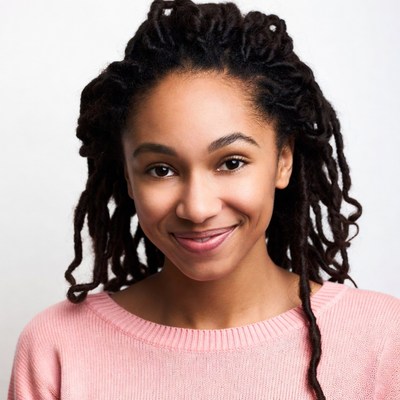 Smiling African-American woman with dreadlocks