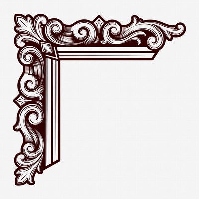 Ornate Victorian Corner Border