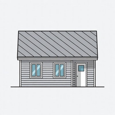 Gray House Illustration