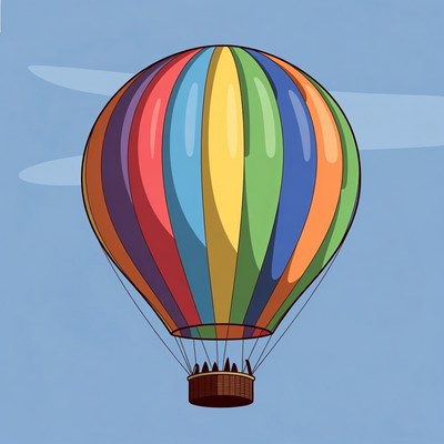 Colorful Hot Air Balloon Illustration