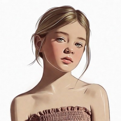 Blonde girl in pink tube top