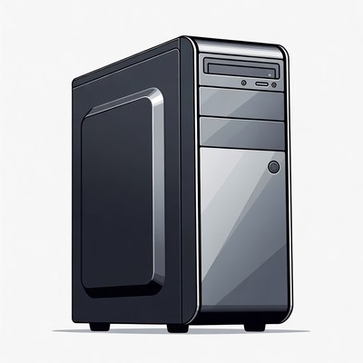 Black Desktop Computer Tower