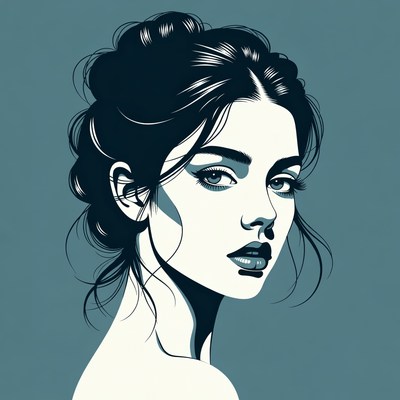 Woman with elegant updo hairstyle