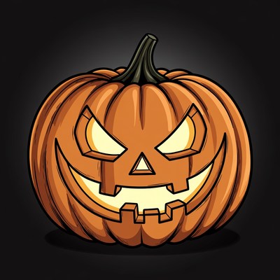 Jack-o'-lantern pumpkin illustration