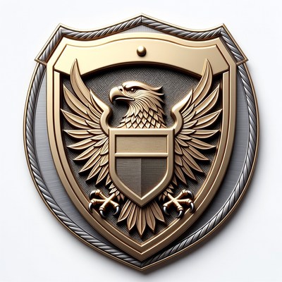 Golden Eagle Shield Emblem