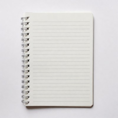 Blank Spiral Notebook Isolated