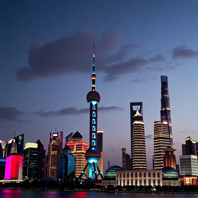 Shanghai Skyline at Night