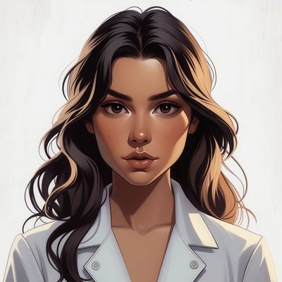 Beautiful woman in white blazer