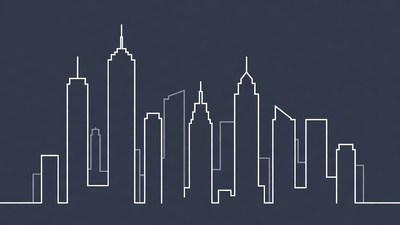 New York City Skyline Outline