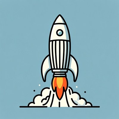 Rocket launching with flames