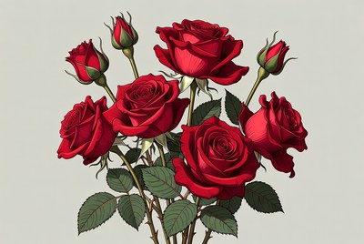 Bouquet of Red Roses