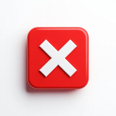 Red X Button Icon
