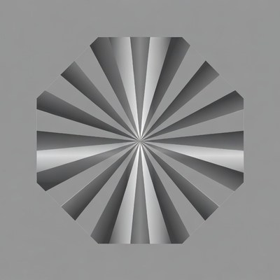 Gray Octagon Radial Gradient Design
