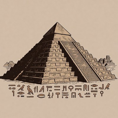 Egyptian Pyramid Illustration